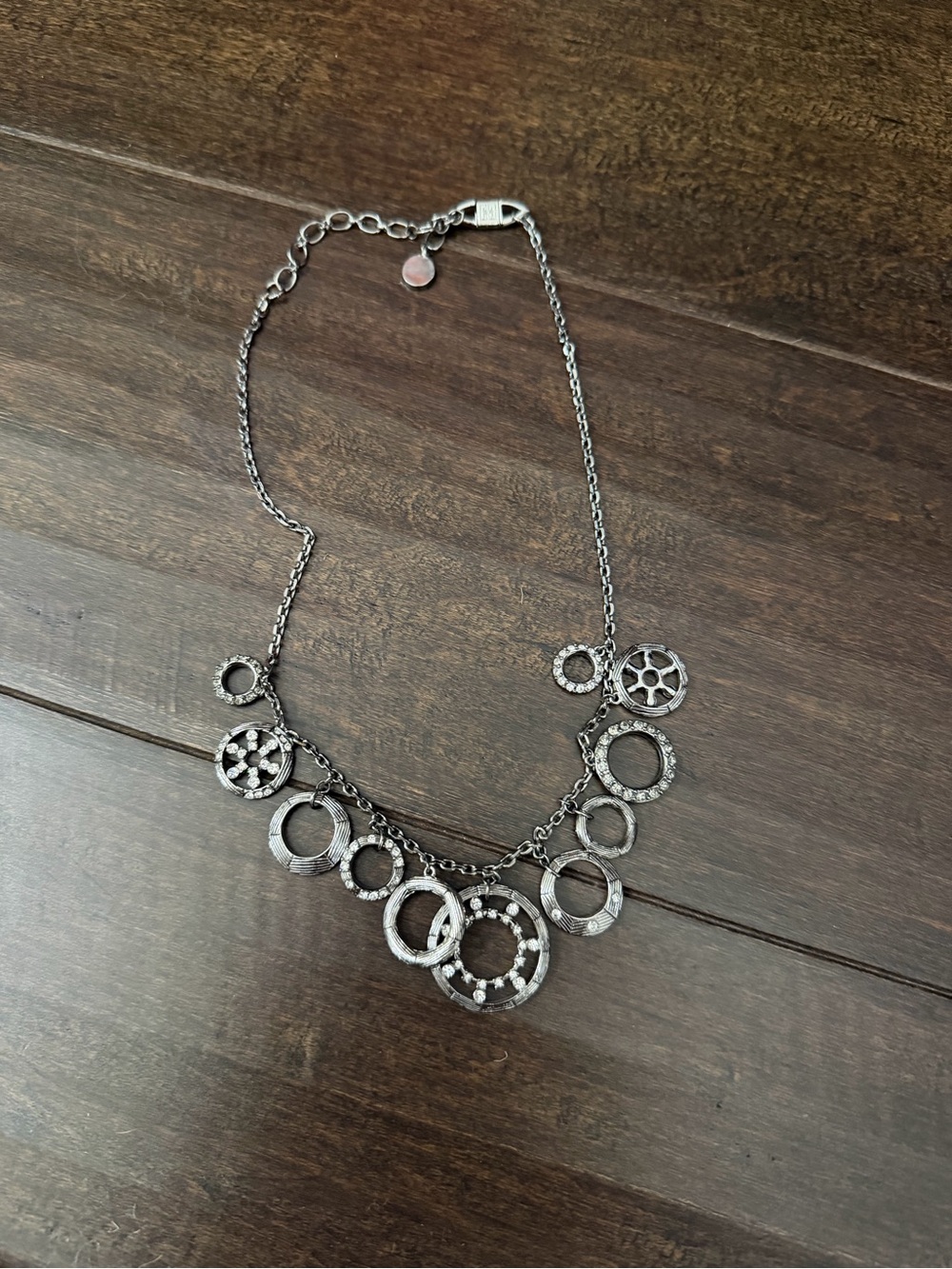 Givenchy Silver-Tone Circle Link Statement Necklace